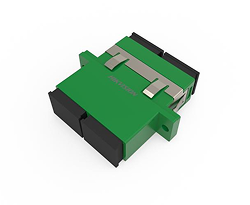 Single Mode (Flanged), SC Duplex Adapter-green