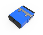 Multi Mode (Flangless), SC Duplex Adapter OM4-blue
